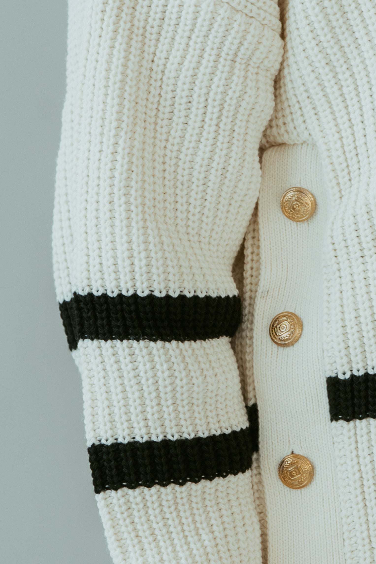 Golden Stripes Knit Sweater