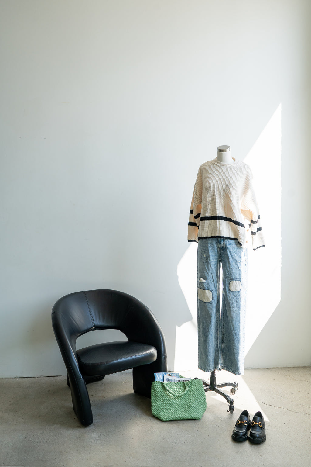 Golden Stripes Knit Sweater