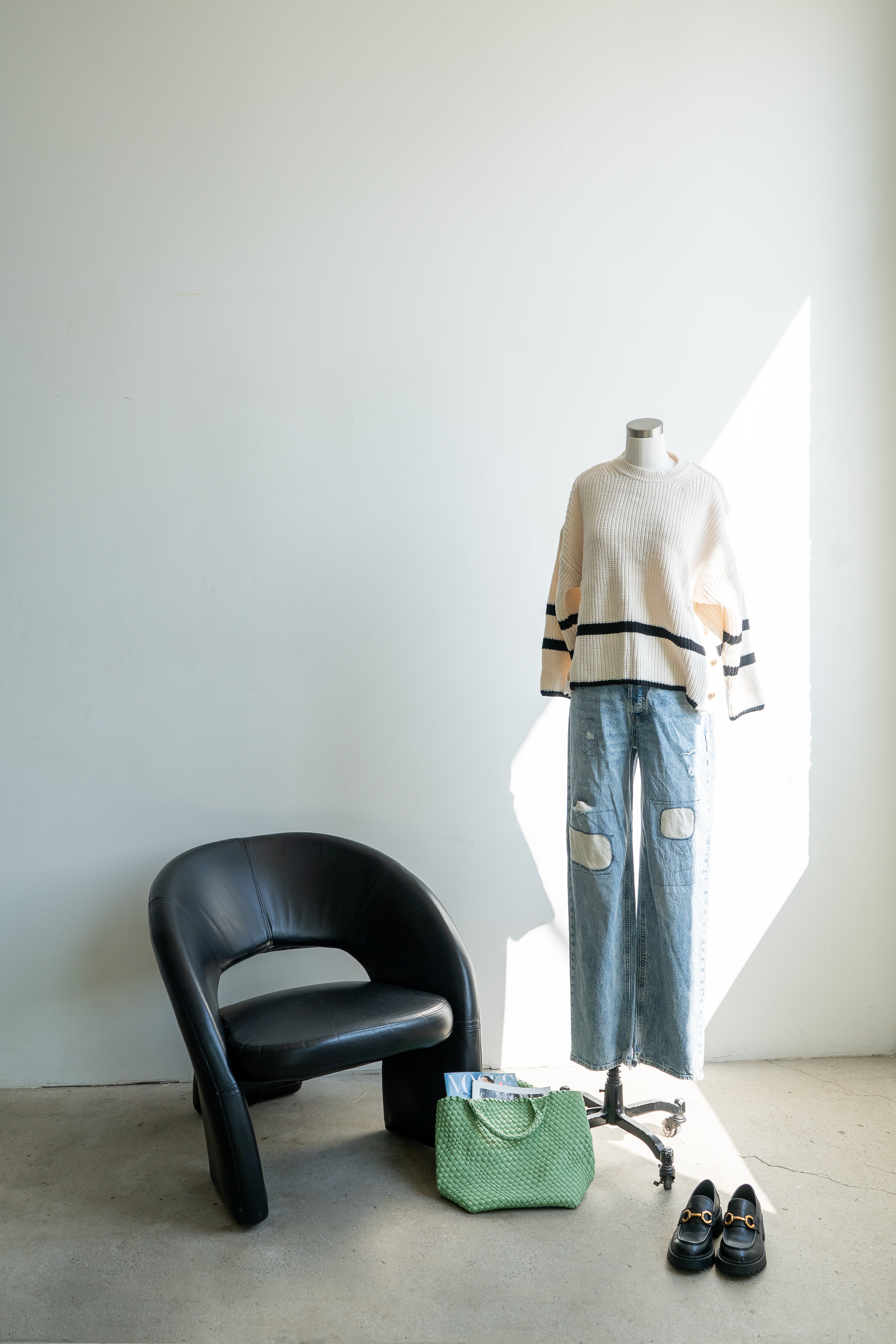 Golden Stripes Knit Sweater