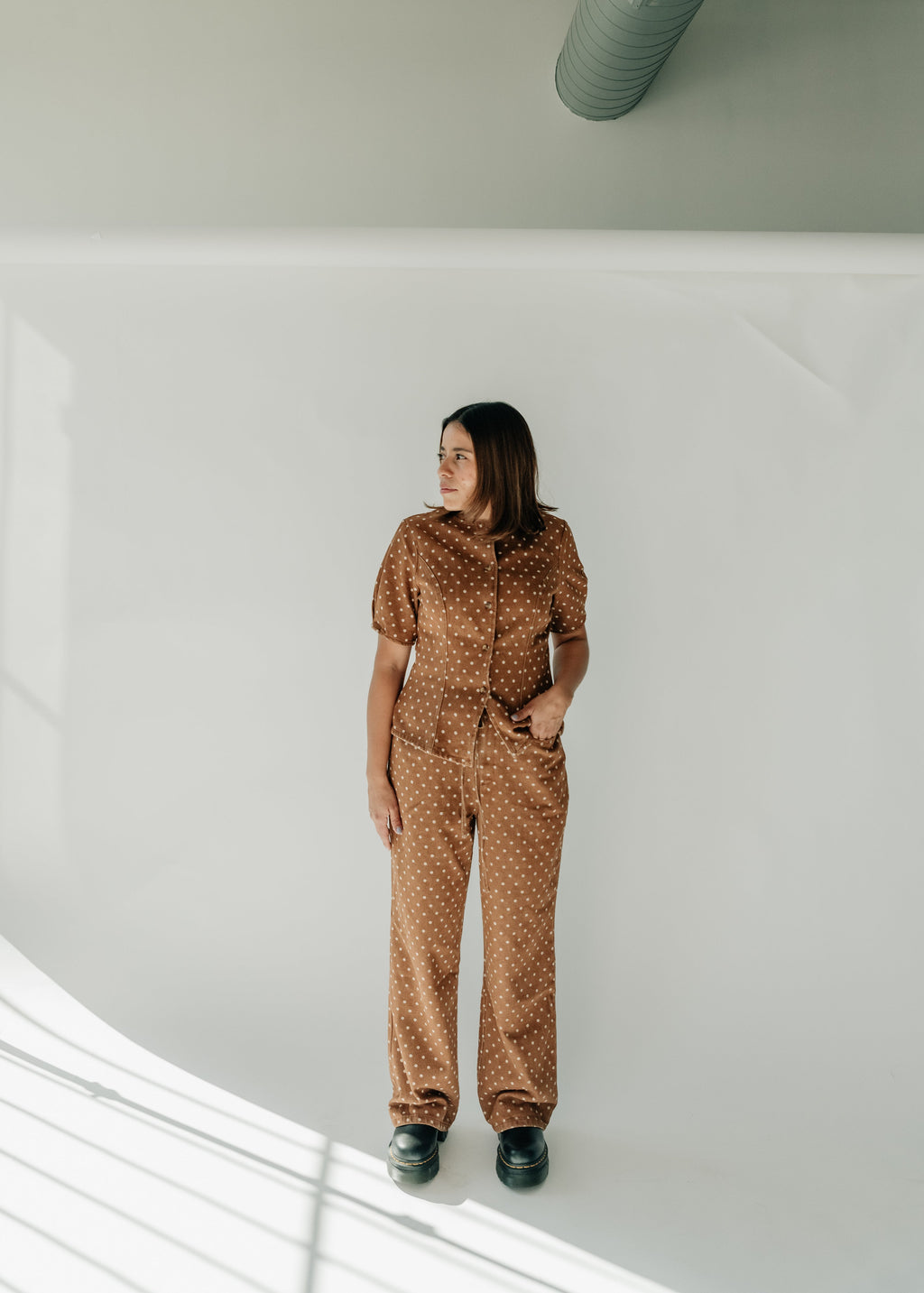 Brown Polka Dot Set