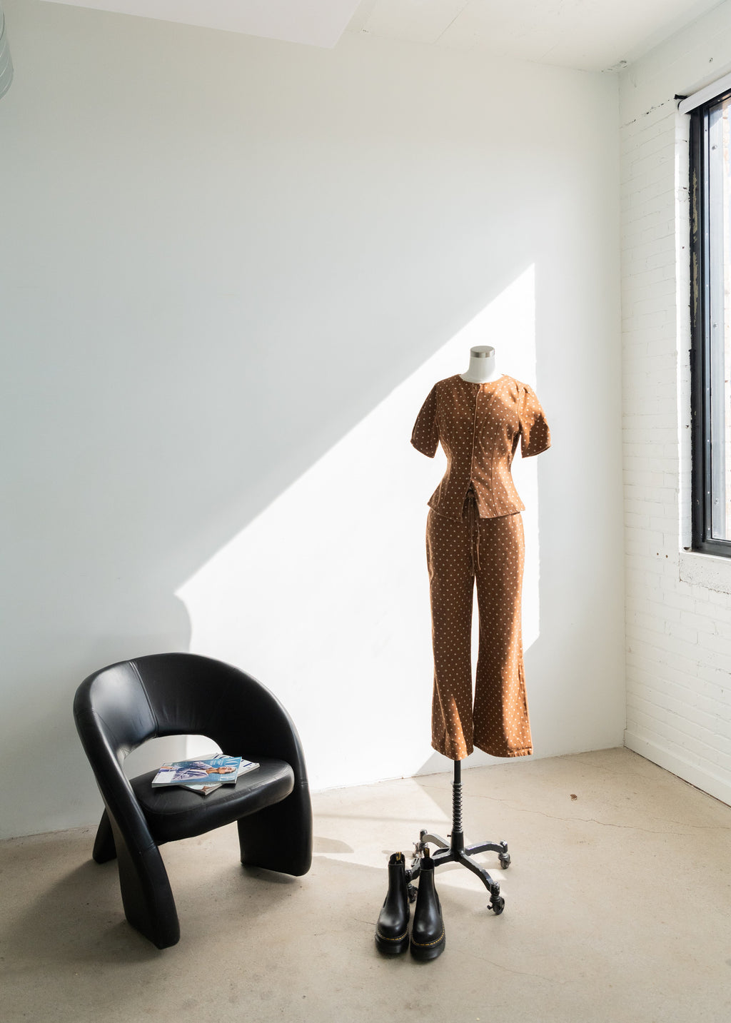 Brown Polka Dot Set