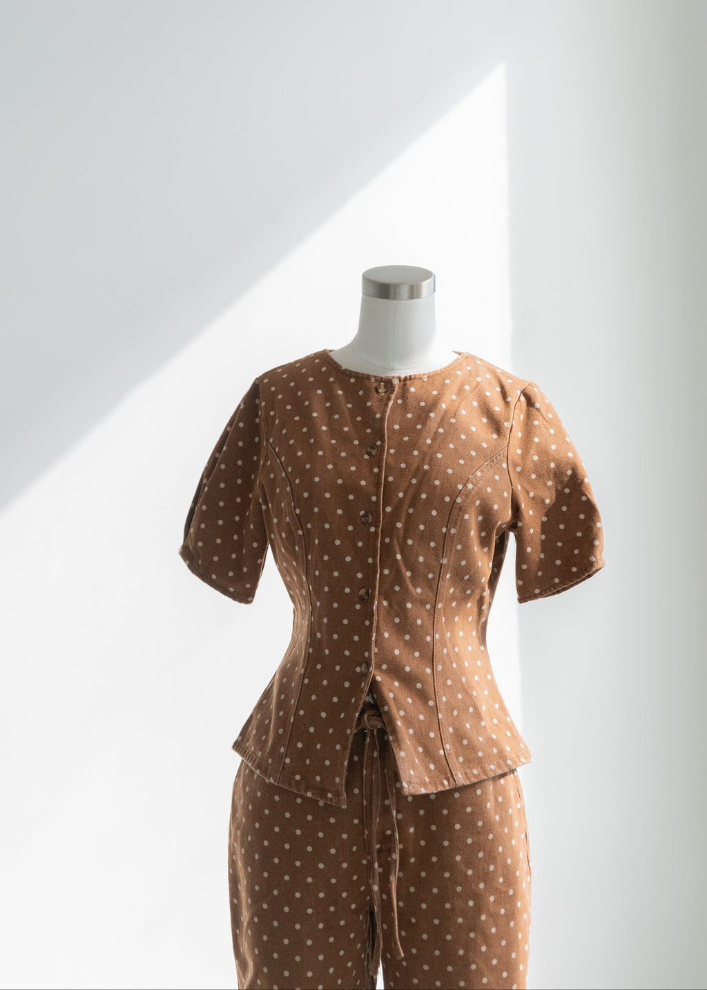 Brown Polka Dot Set
