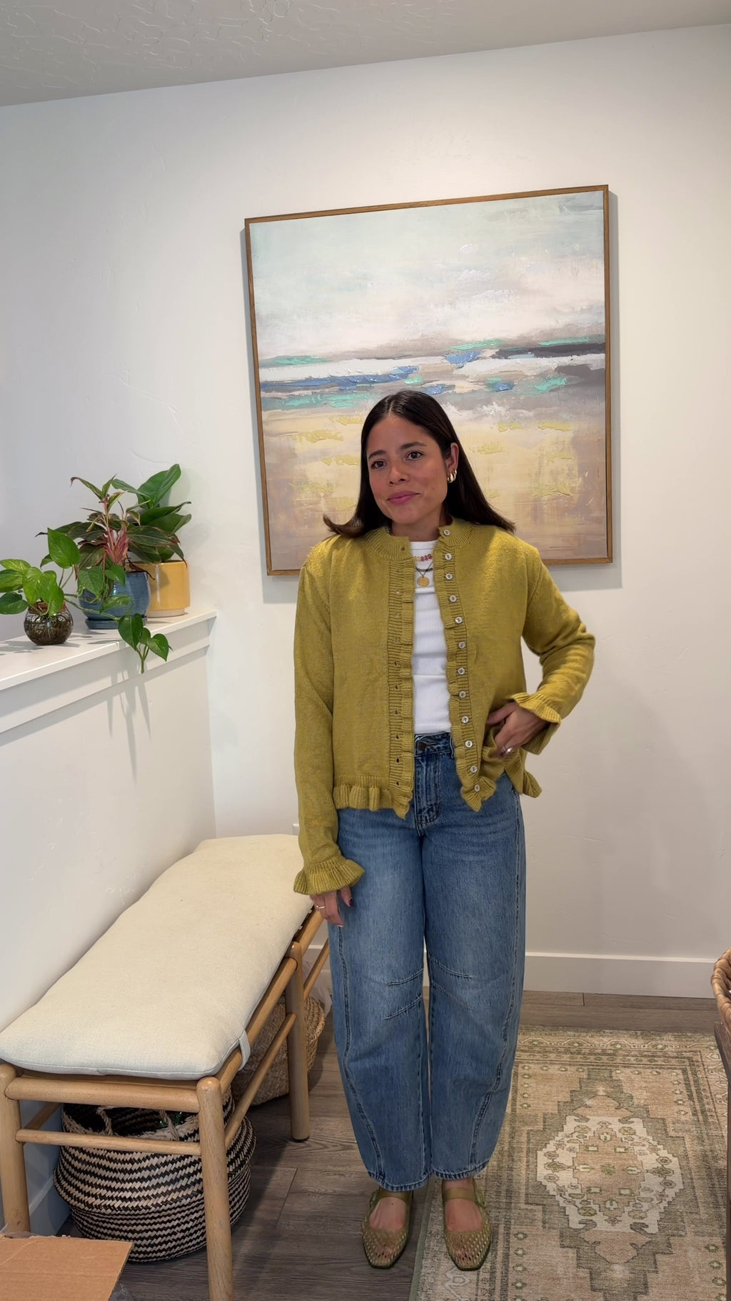 Mustard Knit Cardigan