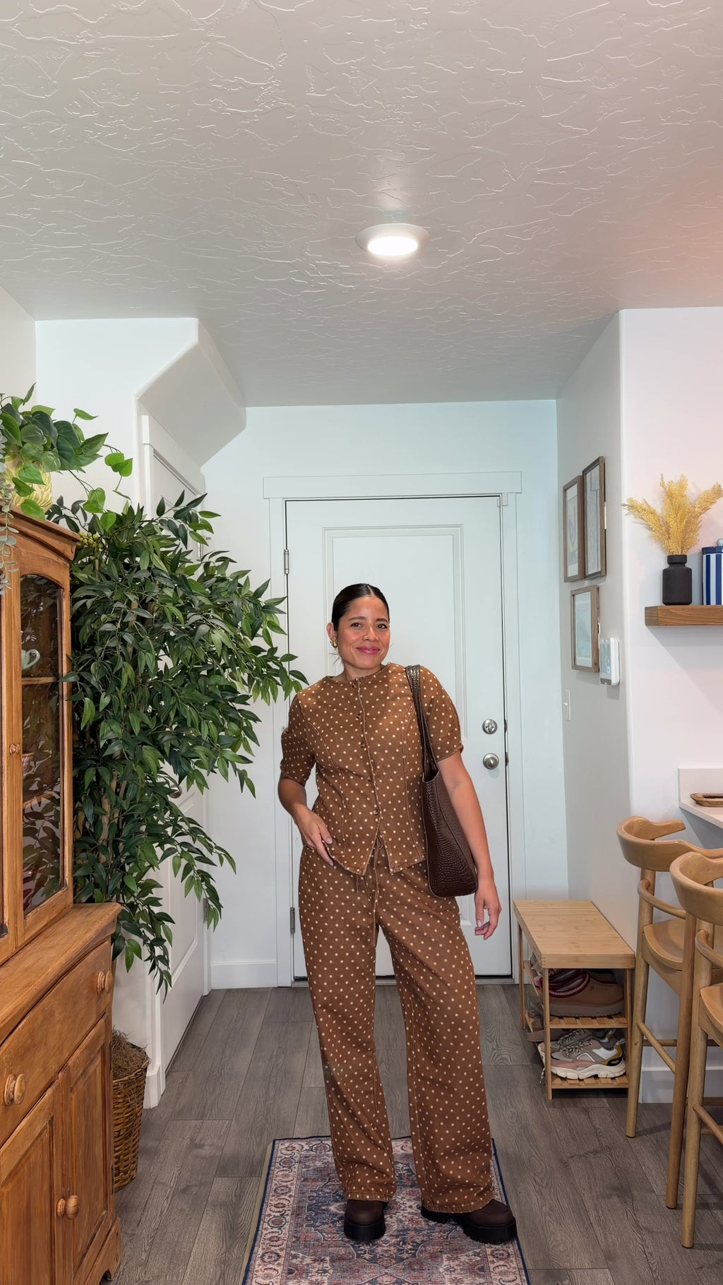 Brown Polka Dot Set
